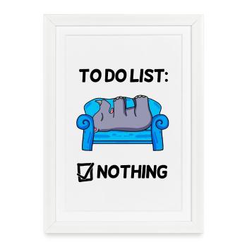 Funny Sayings Funny Sayings - Rhino Motif - Framed poster (27 × 37 cm) - white - Front
