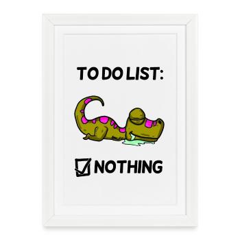 Funny Saying Funny Sayings - Dino Motif - Framed poster (27 × 37 cm) - white - Front