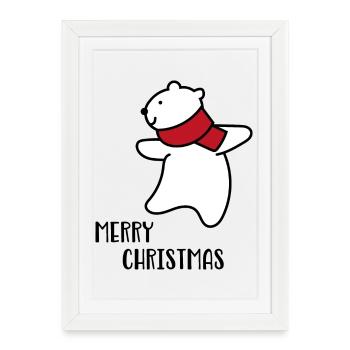 Joyeux Noël - Affiche encadrée (27 × 37 cm) - blanc - Devant