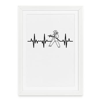 Firefighter Heart Palpitations - Framed poster (27 × 37 cm) - white - Front