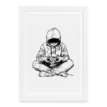 Graphismes de joueur - Affiche encadrée (27 × 37 cm) - blanc - Devant