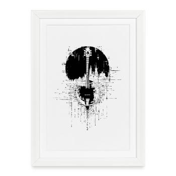 Croquis de banjo - Affiche encadrée (27 × 37 cm) - blanc - Devant