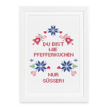 Avent en pain d’épices - Affiche encadrée (27 × 37 cm) - blanc - Devant