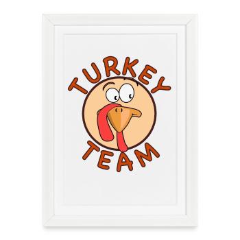 Tenue familiale de l’équipe de Turquie pour l’Action de grâce - Affiche encadrée (27 × 37 cm) - blanc - Devant