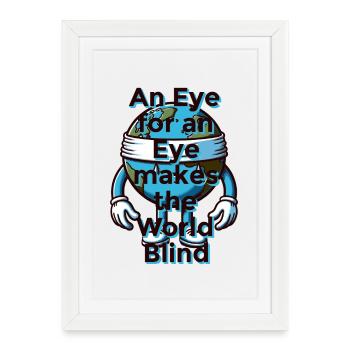 An eye for an eye - Framed poster (27 × 37 cm) - white - Front