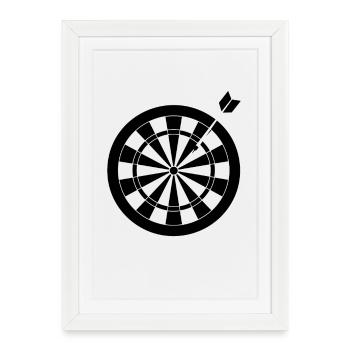 Dartboard - Framed poster (27 × 37 cm) - white - Front
