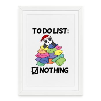 Funny Saying Funny Sayings - Panda Motif - Framed poster (27 × 37 cm) - white - Front