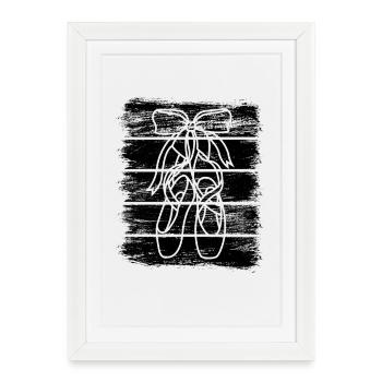 Ballet shoes - Framed poster (27 × 37 cm) - white - Front