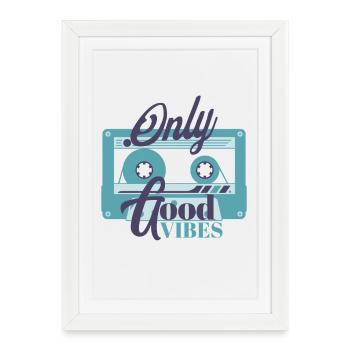 Cassette retro - Framed poster (27 × 37 cm) - white - Front