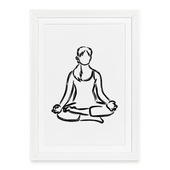 Yogini Sketch - Framed poster (27 × 37 cm) - white - Front