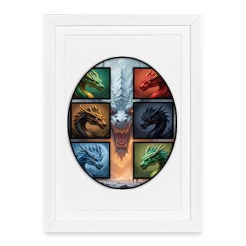 WING OF FIRES LEGENDS FATHOM DARKSTALKER CLEARSIGH - Affiche encadrée (27 × 37 cm) - blanc - Devant