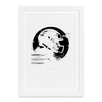 Footballeur - Affiche encadrée (27 × 37 cm) - blanc - Devant