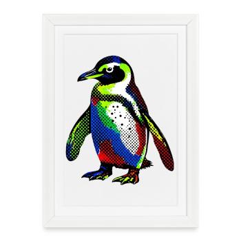Pingouin - Affiche encadrée (27 × 37 cm) - blanc - Devant