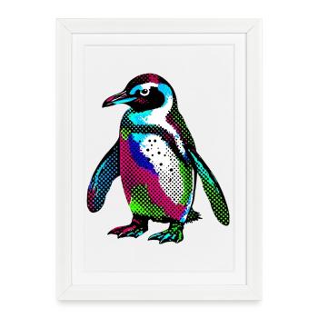 Penguin - Framed poster (27 × 37 cm) - white - Front