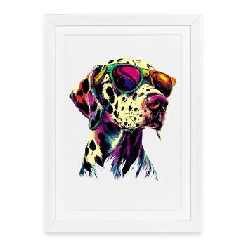 Amoureux des chiens dalmates, j’adore les dalmatiens - Affiche encadrée (27 × 37 cm) - blanc - Devant