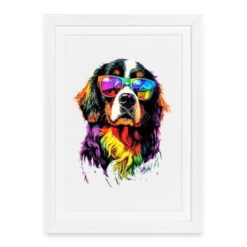 Bernese Mountain Dog Cute Dogs Swiss Mountain Dogs - Framed poster (27 × 37 cm) - white - Front