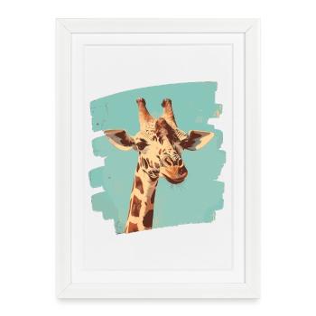 Girafe - Affiche encadrée (27 × 37 cm) - blanc - Devant