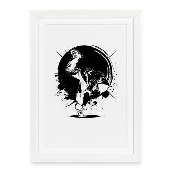 Breakdancer - Affiche encadrée (27 × 37 cm) - blanc - Devant