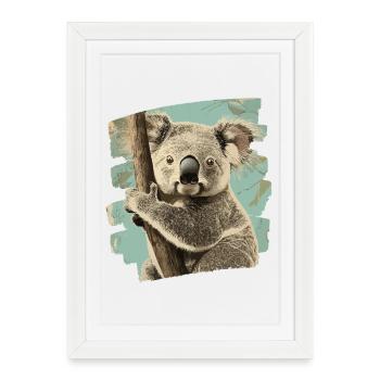 Ours Koala - Affiche encadrée (27 × 37 cm) - blanc - Devant