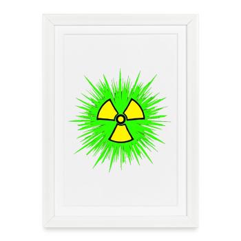 Nuclear Radioactive Chemistry Nuclear Power Nuclear Signs - Framed poster (27 × 37 cm) - white - Front