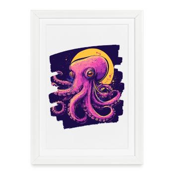 Pieuvre Pieuvre - Affiche encadrée (27 × 37 cm) - blanc - Devant