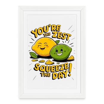 Vous êtes le zeste | Pressez la chemise de jour - Affiche encadrée (27 × 37 cm) - blanc - Devant