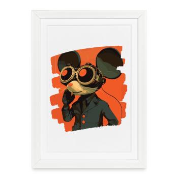 Mouse - Framed poster (27 × 37 cm) - white - Front