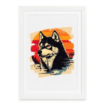 Rauque - Affiche encadrée (27 × 37 cm) - blanc - Devant