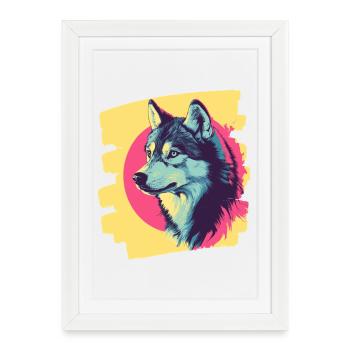 Rauque - Affiche encadrée (27 × 37 cm) - blanc - Devant