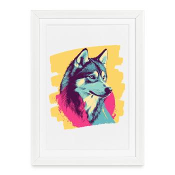 Rauque - Affiche encadrée (27 × 37 cm) - blanc - Devant