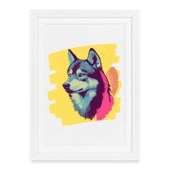 Rauque - Affiche encadrée (27 × 37 cm) - blanc - Devant