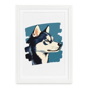 Rauque - Affiche encadrée (27 × 37 cm) - blanc - Devant