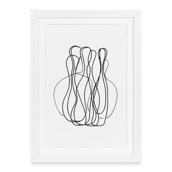 Bowling Line Art - Framed poster (27 × 37 cm) - white - Front