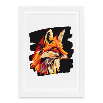 L’art du renard - Affiche encadrée (27 × 37 cm) - blanc - Devant