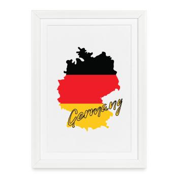 Flag of Germany, German pride - Framed poster (27 × 37 cm) - white - Front