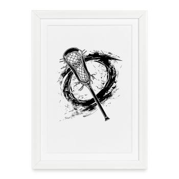 Lacrosse Sticks - Framed poster (27 × 37 cm) - white - Front