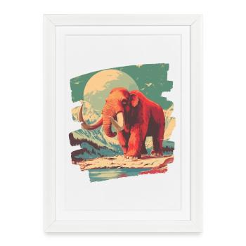 Mammouth - Affiche encadrée (27 × 37 cm) - blanc - Devant