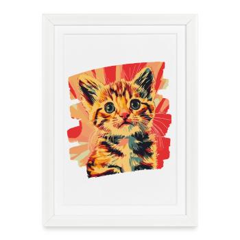 Kitten - Framed poster (27 × 37 cm) - white - Front
