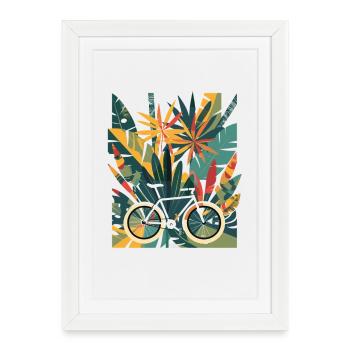 Cycling - Framed poster (27 × 37 cm) - white - Front