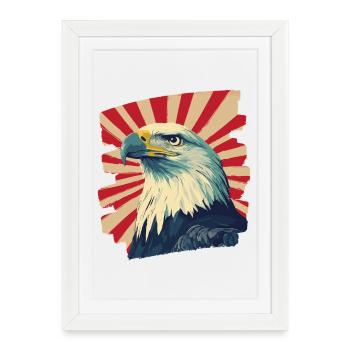 Aigle - Affiche encadrée (27 × 37 cm) - blanc - Devant