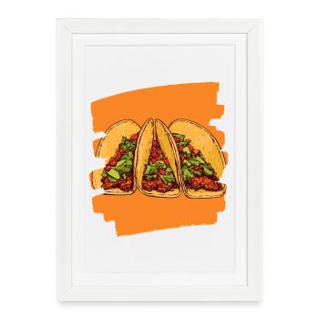 Taco - Affiche encadrée (27 × 37 cm) - blanc - Devant