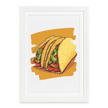 Taco - Affiche encadrée (27 × 37 cm) - blanc - Devant