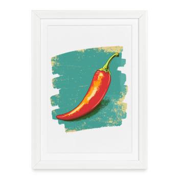 Piment - Affiche encadrée (27 × 37 cm) - blanc - Devant
