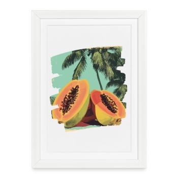 Papaye - Affiche encadrée (27 × 37 cm) - blanc - Devant