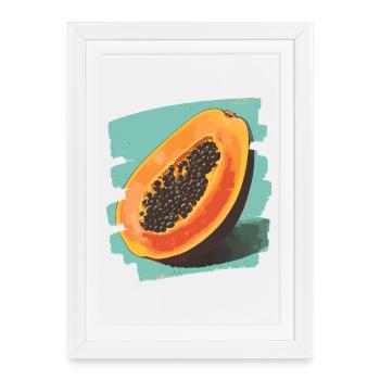 Papaye - Affiche encadrée (27 × 37 cm) - blanc - Devant
