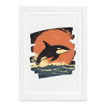 Killer whale - Framed poster (27 × 37 cm) - white - Front