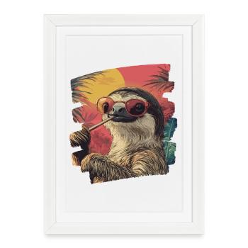 Sloth - Framed poster (27 × 37 cm) - white - Front