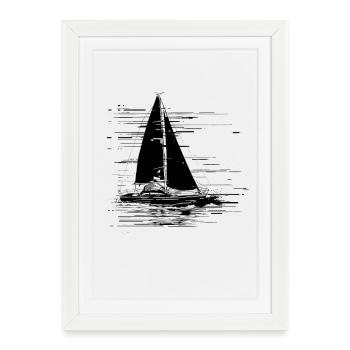 Sail - Framed poster (27 × 37 cm) - white - Front