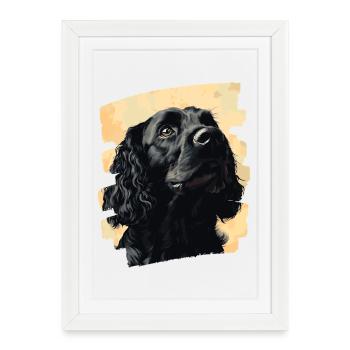 Cocker Spaniel - Affiche encadrée (27 × 37 cm) - blanc - Devant