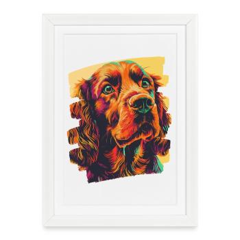 Cocker Spaniel - Framed poster (27 × 37 cm) - white - Front
